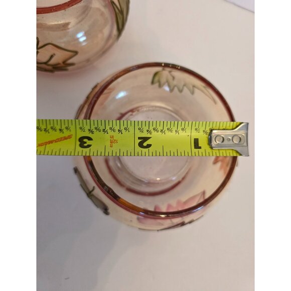 Yankee Candle Cornucopia Autumn Leaf Motif Glass Tea Light Holders - Picture 7 of 7